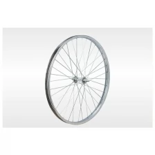 Переднее колесо 24" для велосипеда стальное хромированное одинарный обод