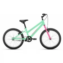 Велосипед ALTAIR MTB HT 20 low (20" 1 ск. рост 10.5") 2020-2021, мятный/розовый, 1BKT1J101006