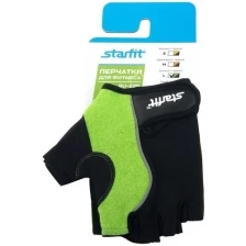 Перчатки для фитнеса STARFIT SU-108, зеленый/черный;L