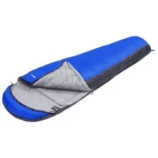 Спальный мешок JUNGLE CAMP Bizon Jr, трехсезонный, левая молния, серый/синий