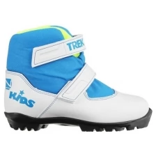 Ботинки лыжные Trek детские Kids2 белый, лого синий N размер 28
