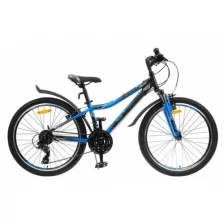 Велосипед подростковый STELS NAVIGATOR 410 V (24"), рама 12", чёрно/синий