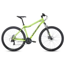 Велосипед FORWARD SPORTING 29 2.0 D (29" 21 ск. рост. 19") 2022, ярко-зеленый/черный, RBK22FW29923