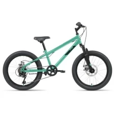 Велосипед ALTAIR MTB HT 20 2.0 D (20" 6 ск. рост. 10.5") 2022, темно-синий/серебристый, IBK22AL20081