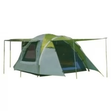 Трехместная палатка с предбанником серая XFY-1707, размер Д 350*Ш210*В165. Палатка для туризма бело-синяя