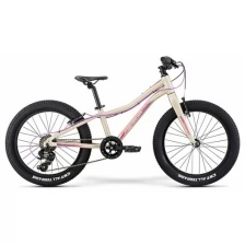 Велосипед подростковый горный Merida Matts J.20+ ECO Matt Light Sand/Berry 2022 с колесами 20", 6 скоростей