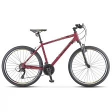 STELS Велосипед 26" Stels Navigator-590 V, K010, цвет бордовый/салатовый, размер 16"