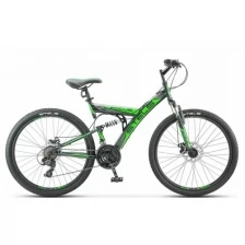 STELS Велосипед 26" Stels Focus MD, V010, цвет чёрный/зелёный, размер рамы 18"
