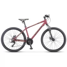 Горный велосипед (26 дюймов), Stels - Navigator 590 MD 26" K010 (2021), Бордовый / Салатовый