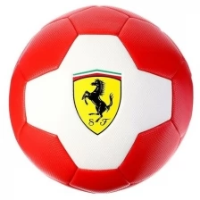 Мяч футбольный FERRARI р.5, PVC, цвет белый/красный