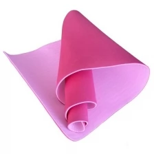 TPE6-A Коврик для йоги ТПЕ 183х61х0,6 см (розовый/светло розовый) (B34416)