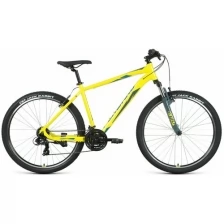 Велосипед FORWARD APACHE 27,5 1.2 S (2021) (Велосипед FORWARD APACHE 27,5 1.2 S (27,5" 21 ск. . 15") , желтый/зеленый, RBKW1M37GS04)