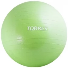 Мяч гимнастический TORRES , AL121165GR, диам. 65 см, эласт. ПВХ, антивзрыв, с насосом, зелёный