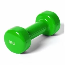 B35016 Гантель виниловая "York" 2.0 кг (зеленая)