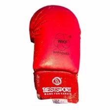 Накладки на руки для каратэ BestSport 1127 WKF, красный, XL