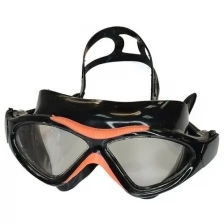 Очки маска для плавания взрослая E36873-10 (черно/оранжевые)