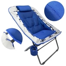 Кресло быстро раскладное с подвесной подушкой Coolwalk темно синее