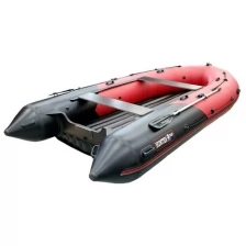 Лодка ПВХ HUNTERBOAT Хантер 420 про, красный/чёрный