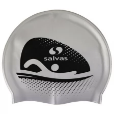 Шапочка для плавания SALVAS Cap, силикон, серебристый, FA065/S
