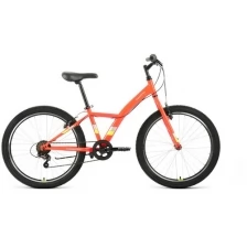 Велосипед FORWARD DAKOTA 24 1.0 (24" 6 ск. рост. 13") 2022, красный/желтый, RBK22FW24591