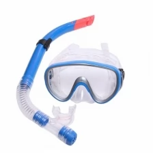 Набор для плавания маска+трубка E33110-1 ПВХ, синий