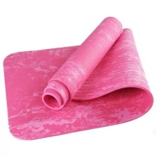 Коврик для йоги ТПЕ 183х61х0,6 см TPEM6-105 (розовый гранит) (B34524)