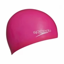Шапочка для плавания детская SPEEDO Plain Moulded Silicone Cap Jr, 8-70990F290, фуксия, силикон