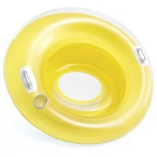 Кресло-круг надувное с сеткой Отдых желтое 119 см Intex 58883