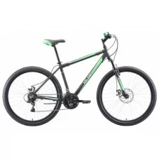 Горный велосипед BLACK ONE Onix 27.5 D Alloy чёрный/зелёный/серый 16"