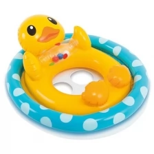 Круг надувной детский для плавания с сиденьем ( с трусами) Уточка (81х58 см), для детей от 3-5 лет года Intex 59570