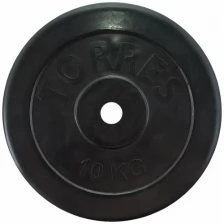 Диск обрезин."TORRES 10 кг" арт.PL507110, d.25мм, металл в рез. оболочке, черный только упак. 2 ШТ