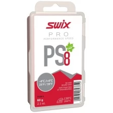 Мазь скольжения Swix PS08-6, -4+4°C, red, 60гр