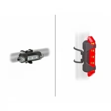 Фара+фонарь 0 Stake Mini USB SET быстросъем. 3ф белый передний красный задний USB Li-ion AUTHOR