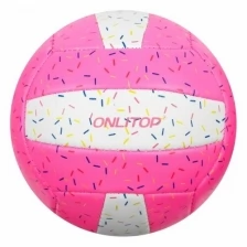 Мяч волейбольный ONLITOP "Пончик" размер 2, 150 гр, 18 панелей, 2 подслоя, PVC, машинная сшивка 416