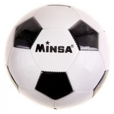 Мяч футбольный MINSA размер 5, 310 гр, PVC, 32 панели, машин.сшивка 634889