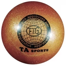 Мяч для художественной гимнастики блеск 16,5 см, 280 гр, цвет оранжевый 885850