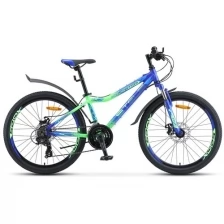 Подростковый велосипед STELS Navigator 450 MD 24" V030 Синий/неоновый_зелёный (требует финальной сборки)