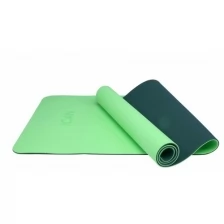 Коврик для йоги ICAN IFM-301 TPE 173x61x0,6 см, зеленый/серый
