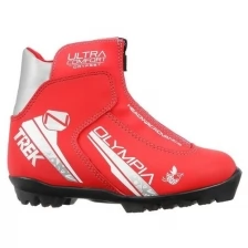 Ботинки лыжные женские TREK Olympia1 красный (лого серебро) N р.35 7151081