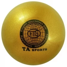 Мяч для художественной гимнастики блеск 16,5 см, 280 гр, цвет золотой 4127099