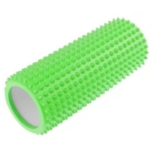 Роллер массажный для йоги 32 х 12 см, цвет зелёный
