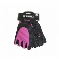 Перчатки для фитнеса Atemi, черно-розовые, AFG06P (XS)