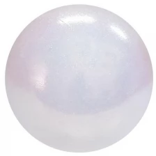 Мяч гимнастический PASTORELLI New Generation GLITTER, 18 см, FIG, цвет белый голографический HV