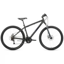 Велосипед ALTAIR 27,5 D (2022) (Велосипед AL 27,5 D (27,5" 21 ск. рост. 19") 2022, черный матовый/черный, RBK22AL27236)