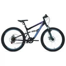 Велосипед подростковый Forward RAPTOR 24" 2.0 disc, 24" черный/фиолетовый