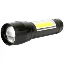 Ultraflash E1337 (фонарь аккум 3,7В, черный, XPE + COB LED, 3 Ватт, 3 реж., бокс) (Цена за: 1 шт.)