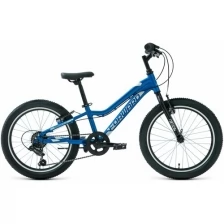 Велосипед FORWARD TWISTER 20 1.0 (рост 10" 7 ск.) 2020-2021, синий/белый