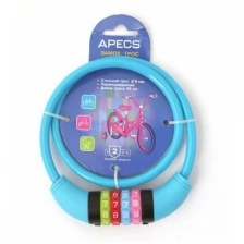 Apecs Замок велосипедный Pd-85-65cm-code-blue 20437 .