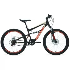 Велосипед FORWARD RAPTOR 24 2.0 disc (24" 6 ск. рост 15") 2020-2021, черный/бирюзовый, RBKW1F146003