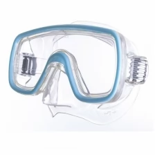Маска для плавания Salvas Domino Jr Mask CA105C1TQSTH, безопасн.стекло,Silflex, р. S, голубой